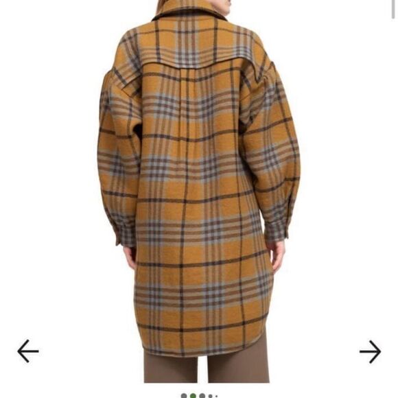 SSENSE Sea New York Adela plaid wool & cotton oversized jacket x-large shacket - Picture 4 of 12